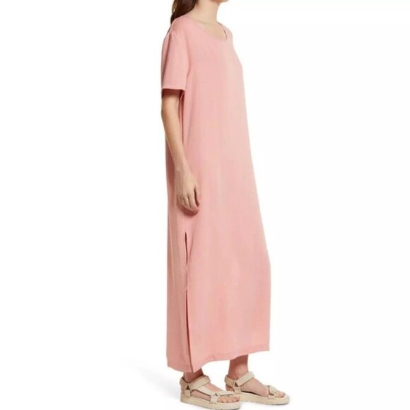 NWT Women's TREASURE & BOND Relaxed Tee Sheath Dress Pink Rosette | Size M - Picture 3 of 12